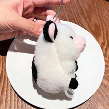 Load image into Gallery viewer, Cow Stuffed Plush Doll Keychain Cute Animals Toys Pendant Keyring Exquisite Bag Decoration for Baby Kids Children Birthday Gift
