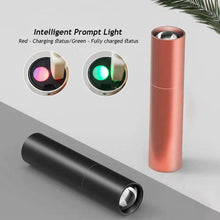 Load image into Gallery viewer, 3 Lighting Mode Mini LED Flashlight USB Rechargeable Waterproof Torch Telescopic Zoom Portable Torch for Night Camping Hiking
