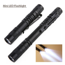 Load image into Gallery viewer, Mini Pen-shaped Flashlight Pen Light With Clip Aluminum Alloy Waterproof LED Flashlight For Learning for Camping Hiking Gift
