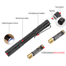 Load image into Gallery viewer, Mini Pen-shaped Flashlight Pen Light With Clip Aluminum Alloy Waterproof LED Flashlight For Learning for Camping Hiking Gift

