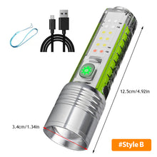 Load image into Gallery viewer, Strong Light LED Flashlight Mini Flashlight USB Rechargeable Magnet UV Light Multifunction Portable Pocket Lights for Camping
