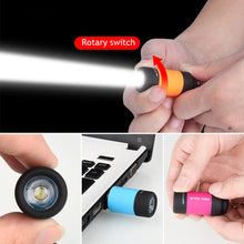 Load image into Gallery viewer, Mini Keychain Flashlight Pocket Torch USB Rechargeable LED Light Flashlight Lamp Waterproof Strong Light Small Flashlight Key Ring
