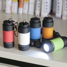 Load image into Gallery viewer, Mini Keychain Flashlight Pocket Torch USB Rechargeable LED Light Flashlight Lamp Waterproof Strong Light Small Flashlight Key Ring

