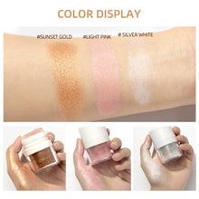 Load image into Gallery viewer, Highlighter Powder Brighten Repair Appearance Body Glitter Powder Shimmer Contour clavicle Sparkling Makeup Face Eye Body Highlight
