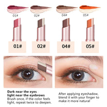 Load image into Gallery viewer, Gradient Double Color Eyeshadow Stick Velvet Eyeshadow Makeup Mix Shimmer Eye Shadow Matte Pallete Pen Dual Color Shadow
