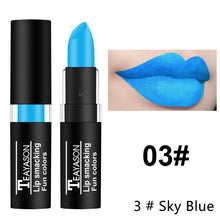 Load image into Gallery viewer, Waterproof Velvet Matte Black White Lipstick Lasting Solid Pigment Lipstick Christmas Halloween Party Lip Makeup Cosmetics
