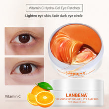 Load image into Gallery viewer, 60Pcs VC Collagen Eye Patches Remove Wrinkles Eye Bags Dark Circles Patches Retinol Rose Eyes Eye Mask Sleep Face Mask Skin Care
