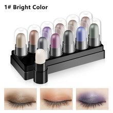 Load image into Gallery viewer, 12 Colors Waterproof Eyeshadow Pen Set Highlighter Stick Long Lasting Glitter Shimmer Eye Shadow Pen Eyes Makeup Cosmetics
