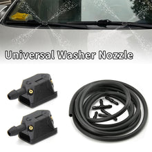 Load image into Gallery viewer, 7Pcs Universal Car Windscreen Washer Wiper Adjusted 4Way Blade Water Spray Jets Nozzles with 1 Meters Rubber Hole Pipes
