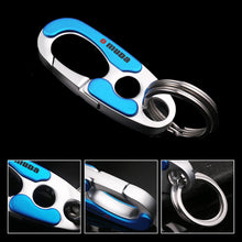 Load image into Gallery viewer, Car Stainless Steel Keychain Buckle Outdoor Carabiner Climbing Tools Double Ring Car Keychain Keyring Durable
