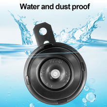 Load image into Gallery viewer, Universal 105db Motorcycle Electric Horn kit 12V/24V/60V 1.5A Waterproof Round Loud Horn Speakers for Scooter Moped Dirt Bike ATV
