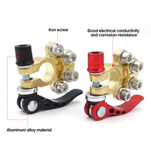 Load image into Gallery viewer, Pair Car Battery Terminals Battery Terminal Connector Battery Bornes Cable Terminal Adapter Copper Clamps Clip Screw 12V
