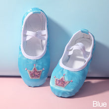 Load image into Gallery viewer, Children Dance Girls Ballet Shoes Crown Pattern Canvas Soft Sole Ballet Dance Girls Woman Ballerina Yoga Gym Dance Shoes
