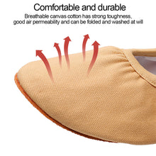 Load image into Gallery viewer, Children Dance Girls Ballet Shoes Cow Leather Sole Canvas Ballet Dance Girls Woman Ballerina Yoga Gym Dance Shoes
