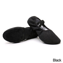 Load image into Gallery viewer, Children Dance Girls Ballet Shoes Cow Leather Sole Canvas Ballet Dance Girls Woman Ballerina Yoga Gym Dance Shoes

