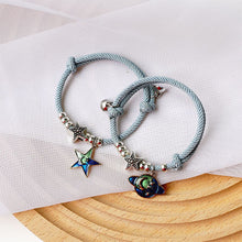 Load image into Gallery viewer, 1 Pair Stylish Versatile Magnetic Bracelets Blue Planet Couple Bracelets Adjustable Magnetic Couple Bracelets Women Men Jewelry
