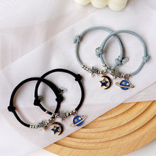 Load image into Gallery viewer, 1 Pair Stylish Versatile Magnetic Bracelets Blue Planet Couple Bracelets Adjustable Magnetic Couple Bracelets Women Men Jewelry
