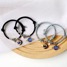 Load image into Gallery viewer, 1 Pair Stylish Versatile Magnetic Bracelets Blue Planet Couple Bracelets Adjustable Magnetic Couple Bracelets Women Men Jewelry
