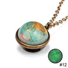 Load image into Gallery viewer, Nebula Cosmic Luminous Necklace Fashion Creative Double Sided Antique Pendant Necklace for Women Men
