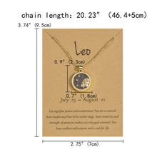 Load image into Gallery viewer, Twelve Constellations Day Night Couple Necklace Simple Fashion Collarbone Chain Sweater Chain Necklace Jewelry Gift
