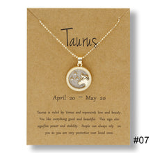 Load image into Gallery viewer, Twelve Constellations Day Night Couple Necklace Simple Fashion Collarbone Chain Sweater Chain Necklace Jewelry Gift
