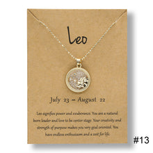Load image into Gallery viewer, Twelve Constellations Day Night Couple Necklace Simple Fashion Collarbone Chain Sweater Chain Necklace Jewelry Gift

