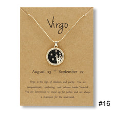 Load image into Gallery viewer, Twelve Constellations Day Night Couple Necklace Simple Fashion Collarbone Chain Sweater Chain Necklace Jewelry Gift
