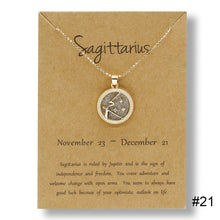 Load image into Gallery viewer, Twelve Constellations Day Night Couple Necklace Simple Fashion Collarbone Chain Sweater Chain Necklace Jewelry Gift
