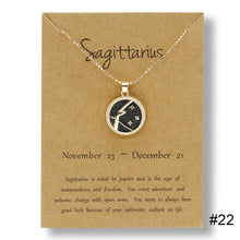 Load image into Gallery viewer, Twelve Constellations Day Night Couple Necklace Simple Fashion Collarbone Chain Sweater Chain Necklace Jewelry Gift

