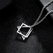 Load image into Gallery viewer, Geometric Triangle Pendant Necklace Simple Fashionable Versatile Sweater Chain Necklace Jewelry Gift for Men
