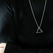 Load image into Gallery viewer, Geometric Triangle Pendant Necklace Simple Fashionable Versatile Sweater Chain Necklace Jewelry Gift for Men

