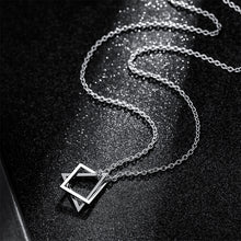 Load image into Gallery viewer, Geometric Triangle Pendant Necklace Simple Fashionable Versatile Sweater Chain Necklace Jewelry Gift for Men
