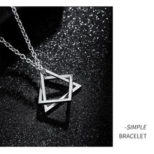 Load image into Gallery viewer, Geometric Triangle Pendant Necklace Simple Fashionable Versatile Sweater Chain Necklace Jewelry Gift for Men
