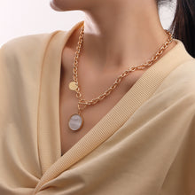 Load image into Gallery viewer, Vintage Punk Collar Chain Necklace Fashion Niche Alloy Fritillary Pendant Necklace Jewelry Gift for Women
