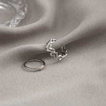 Load image into Gallery viewer, 2pcs/set Hollow Love Rings Personalized Niche Simple Rings Adjustable Alloy Rings Jewelry Accessories
