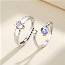 Load image into Gallery viewer, Moonstone Couple Ring Fashion Creative Star Astronaut Couple Ring Adjustable Ring Jewelry Gift For Men Women
