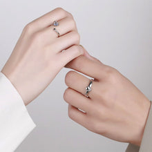 Load image into Gallery viewer, Moonstone Couple Ring Fashion Creative Star Astronaut Couple Ring Adjustable Ring Jewelry Gift For Men Women
