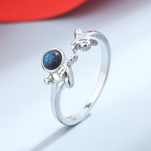 Load image into Gallery viewer, Fashion Creative Glazed Couple Rings Adjustable Astronaut Couple Rings Jewelry Gift For Men Women

