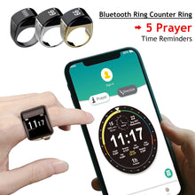 Load image into Gallery viewer, Portable Tasbih Tally Counter Mini Smart Tasbih Zikr Ring Digital OLED Display Prayer Times for Muslims Zikr Electronic Prayer Ring
