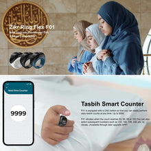Load image into Gallery viewer, Portable Tasbih Tally Counter Mini Smart Tasbih Zikr Ring Digital OLED Display Prayer Times for Muslims Zikr Electronic Prayer Ring
