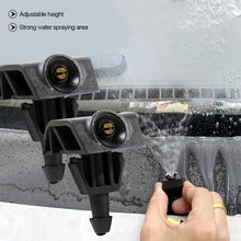 Load image into Gallery viewer, 2Pcs Car Front Windshield Washer Wiper Water Spray Nozzle Fit for Nissan TIIDA SYLPHY X-trail Venucia D50 R50 Black Plastic
