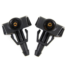 Load image into Gallery viewer, 2Pcs Car Front Windshield Washer Wiper Water Spray Nozzle Fit for Nissan TIIDA SYLPHY X-trail Venucia D50 R50 Black Plastic
