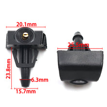 Load image into Gallery viewer, 2Pcs Car Front Windshield Washer Wiper Water Spray Nozzle Fit for Nissan TIIDA SYLPHY X-trail Venucia D50 R50 Black Plastic
