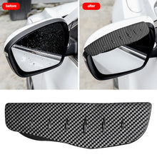Load image into Gallery viewer, 2Pcs Carbon Fibre Universal Car Rear View Mirror Rain Cover Sun Visor Eyebrow Carbon Fiber Side View Mirror Rain Guard Auto Protection
