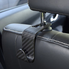 Load image into Gallery viewer, 2Pcs Carbon Fibre Car Seat Headrest Hooks Storage Hanger Back Seat Organizer Holder Auto Interior Accessories Hook
