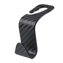 Load image into Gallery viewer, 2Pcs Carbon Fibre Car Seat Headrest Hooks Storage Hanger Back Seat Organizer Holder Auto Interior Accessories Hook
