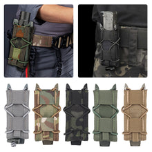 Load image into Gallery viewer, 9mm Tactical Magazine Pouch Hunting Single Magazine Bag Outdoor Molle Flashlight Pouch Torch Holder Hunting Knife Holster Bag
