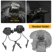 Load image into Gallery viewer, Tactical Headset 19-21mm Helmet Rail Adapter Headset Bracket Headphone Mount Stand Helmet Airsoft Military Earmuff Hold
