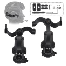 Load image into Gallery viewer, Multi-angle Rotation Shooting Headset Bracket Kit Helmet Rail Adapter Fit OPS Core ARC and Team Wendy M-LOK Rail Headphone Mount
