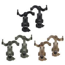 Load image into Gallery viewer, Multi-angle Rotation Shooting Headset Bracket Kit Helmet Rail Adapter Fit OPS Core ARC and Team Wendy M-LOK Rail Headphone Mount

